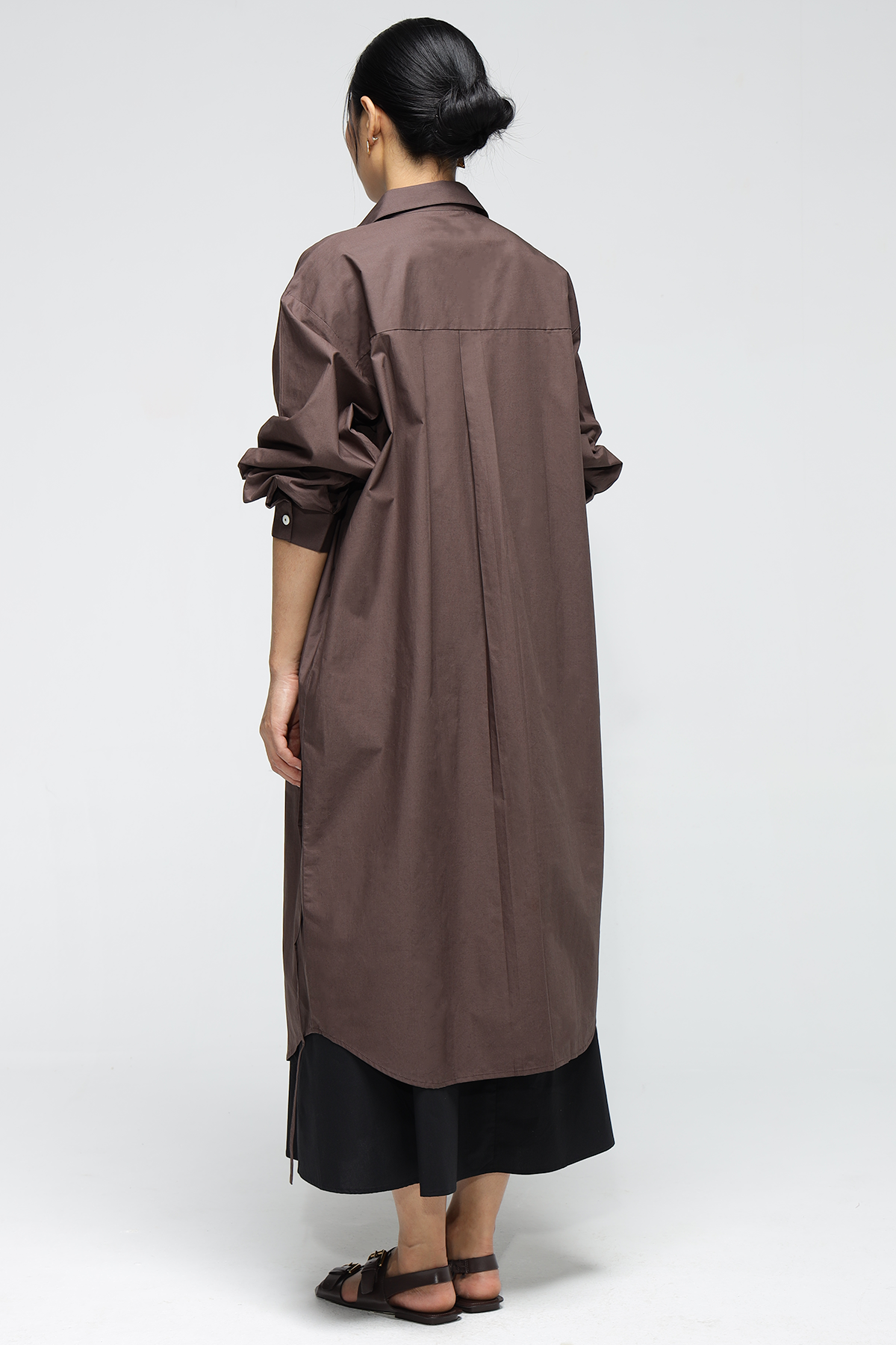 Elliot Shirt Dress : Cocoa