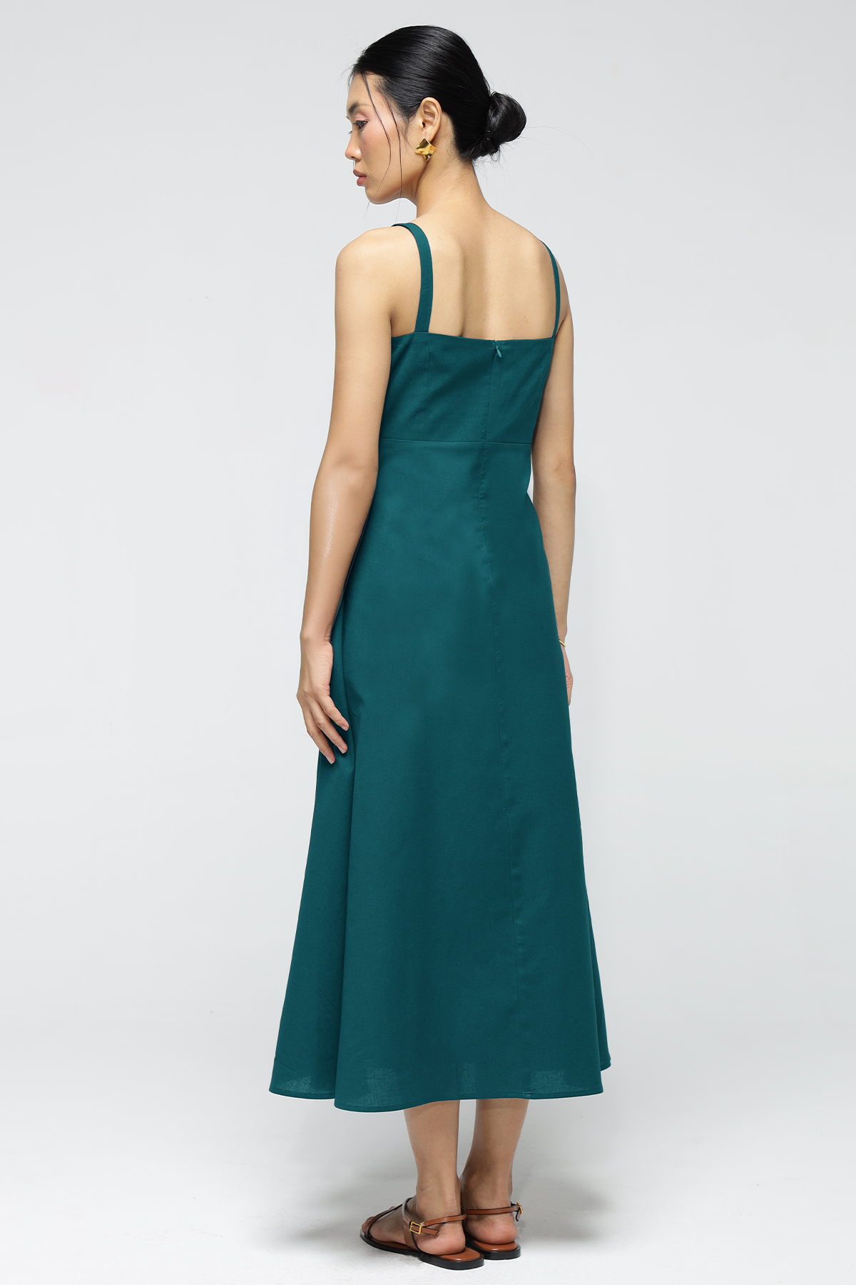 Fiora Linen Dress : Persian blue