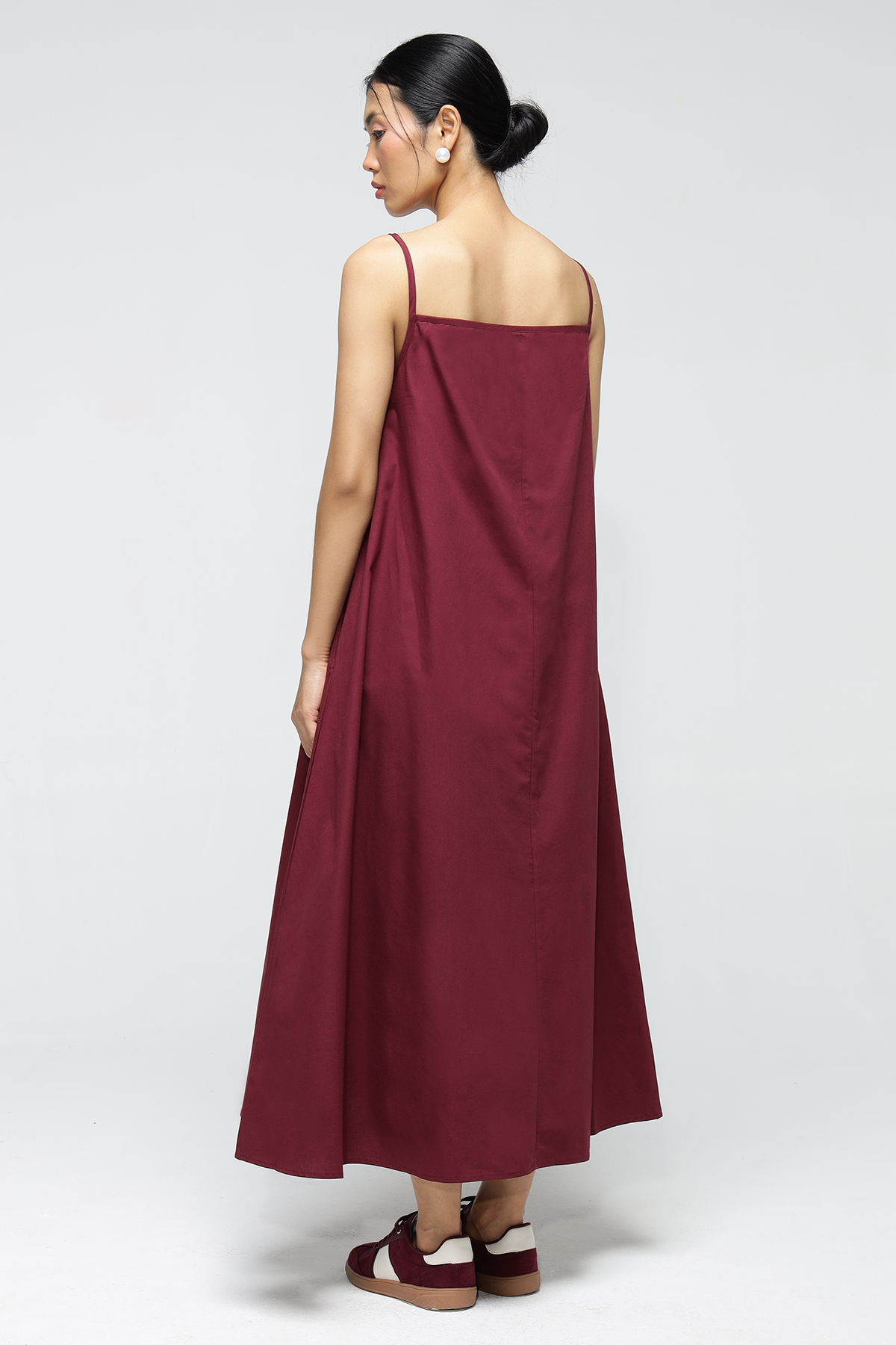 Stella V-Neck Dress : Merlot