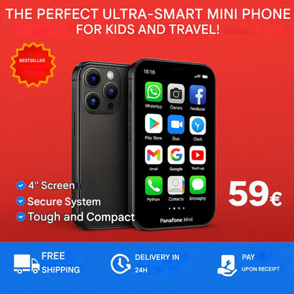 Pocket Mini Smart Phone 5G (World's Smallest Phone)(1 Year Manufacture Warranty)