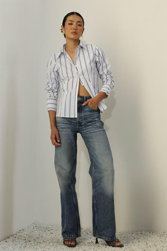 Alfie Shirt : Blue Stripes