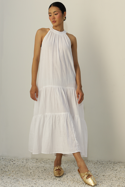 Everett Pocket Dress : White