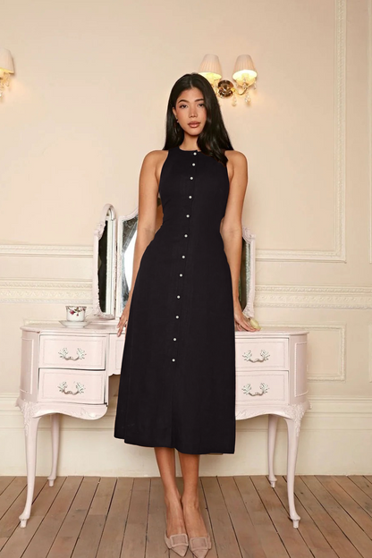 Jeany Shirt Dress : Black