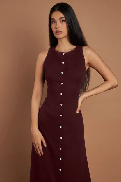 Jeany Shirt Dress : Merlot