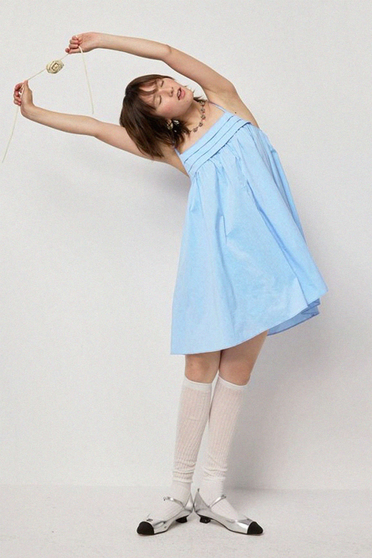 Claire Pocket Dress : Powder Blue