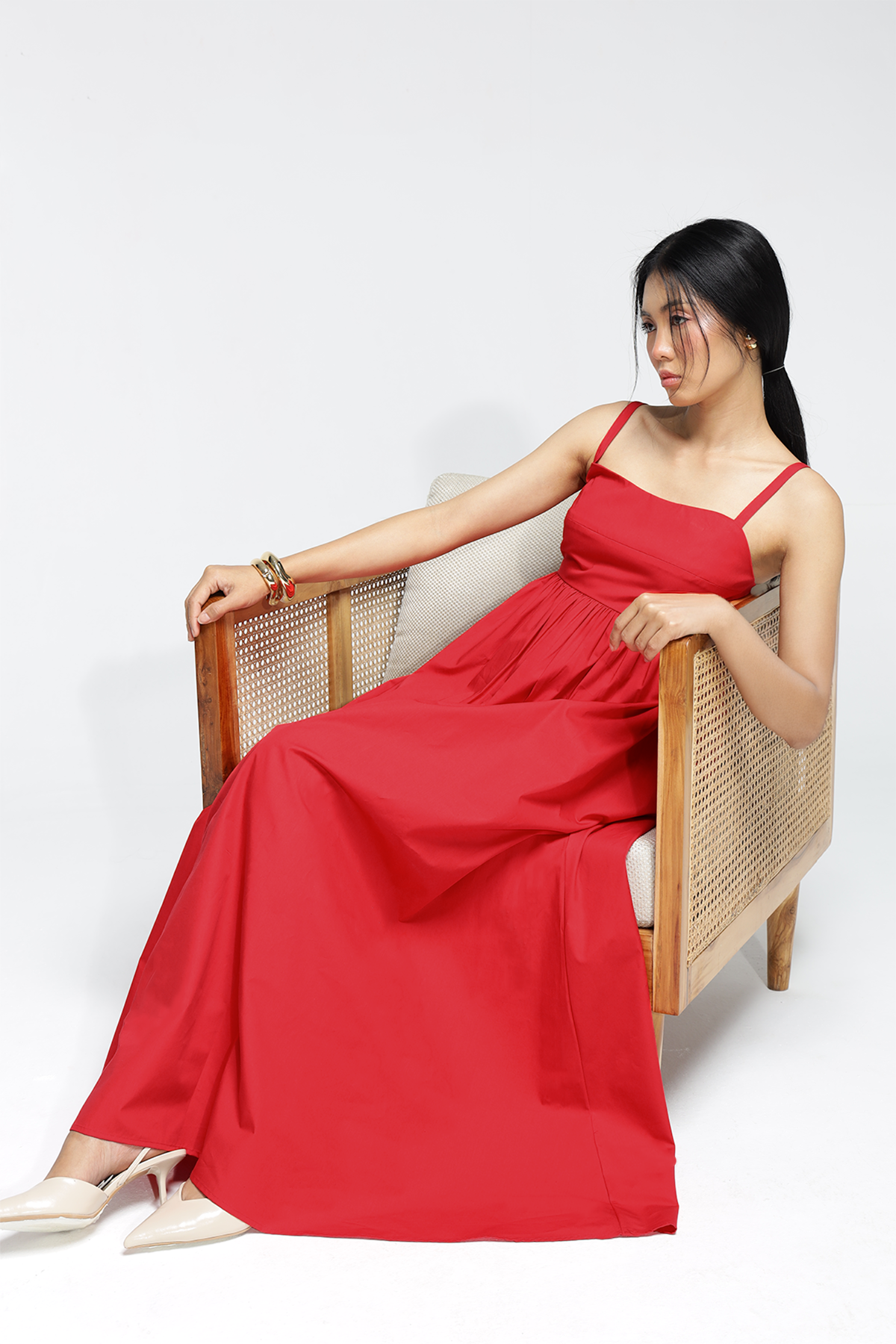 Shyla Pocket Dress : Crimson