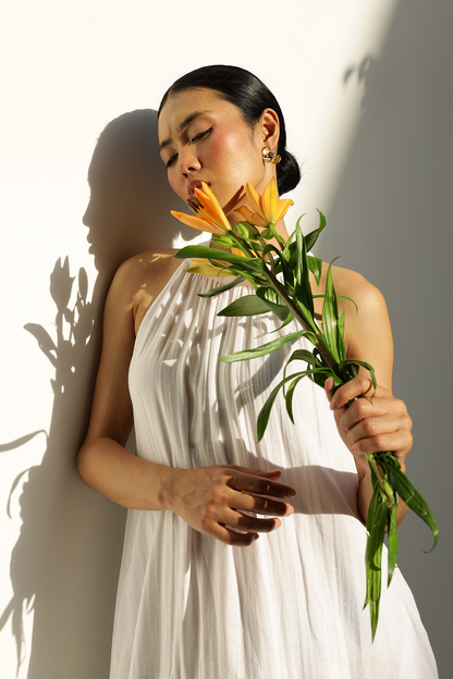 Everett Pocket Dress : White