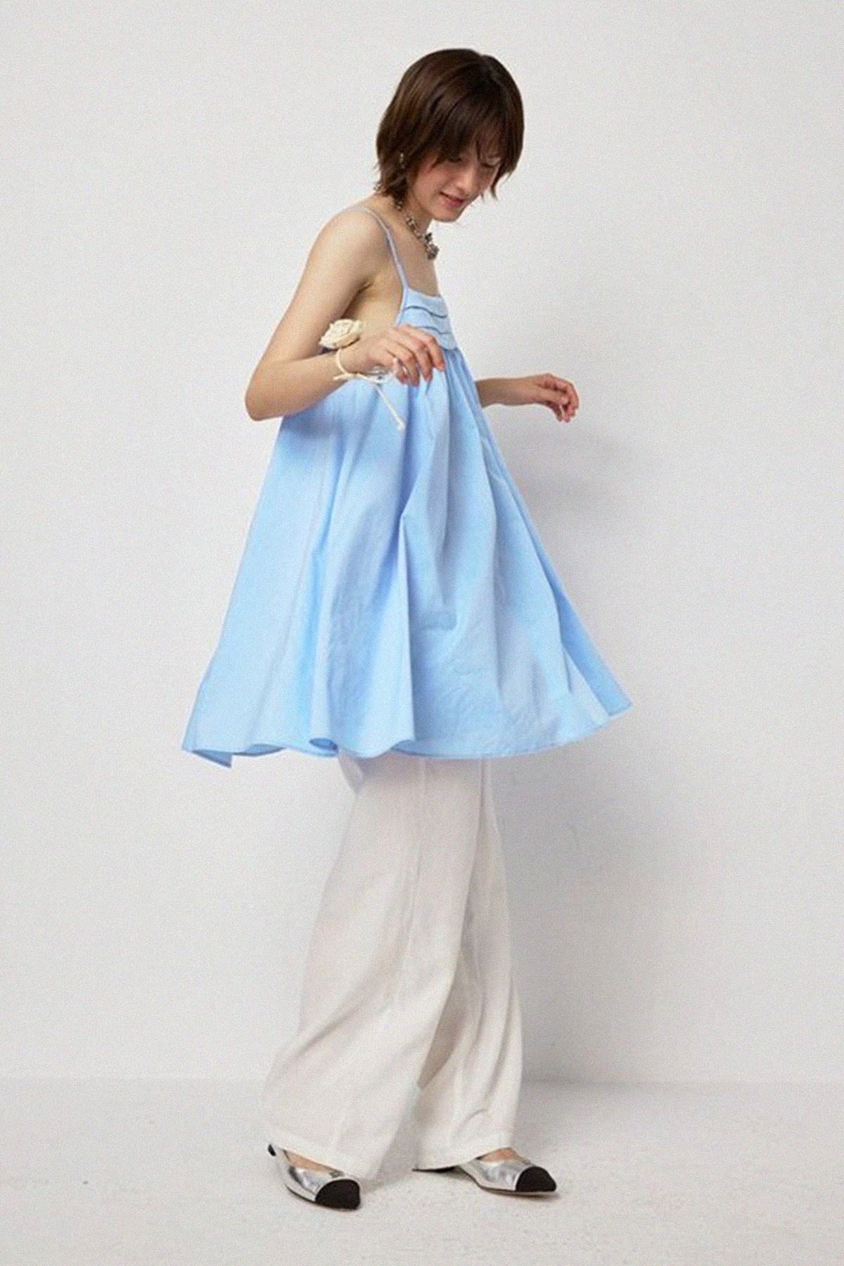 Claire Pocket Dress : Powder Blue