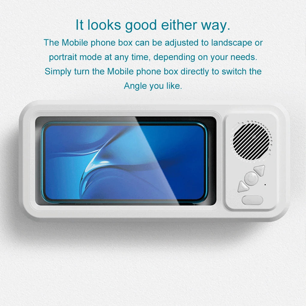 Waterproof Shower Phone Holder With Built-In Speaker