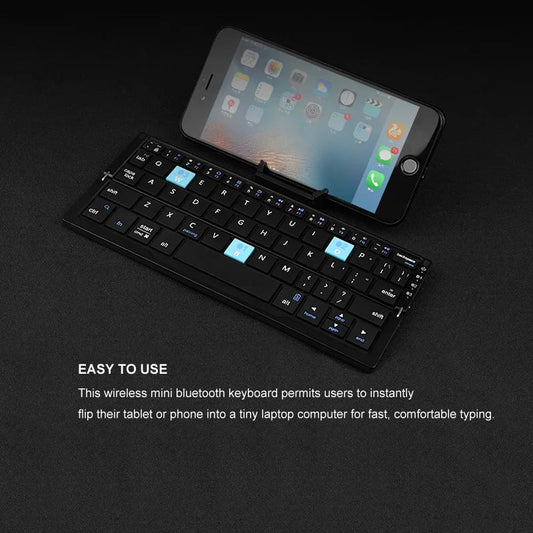 Bluetooth Foldable Keyboard for Phones and Tablets, Pc.(2 Year Manufacture Warranty)