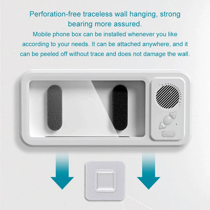 Waterproof Shower Phone Holder With Built-In Speaker